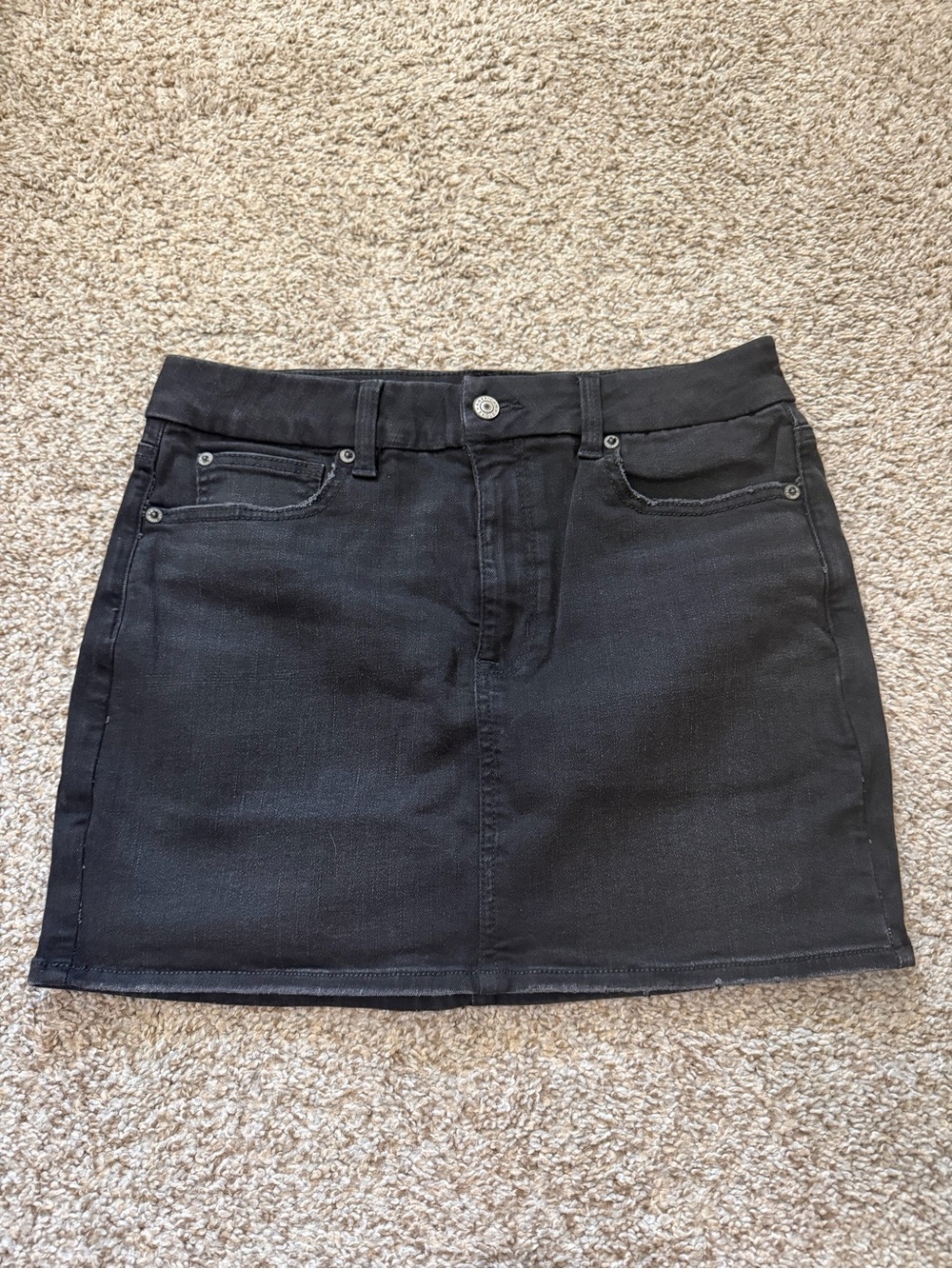 American Eagle Outfitters Black Denim Mini Skirt